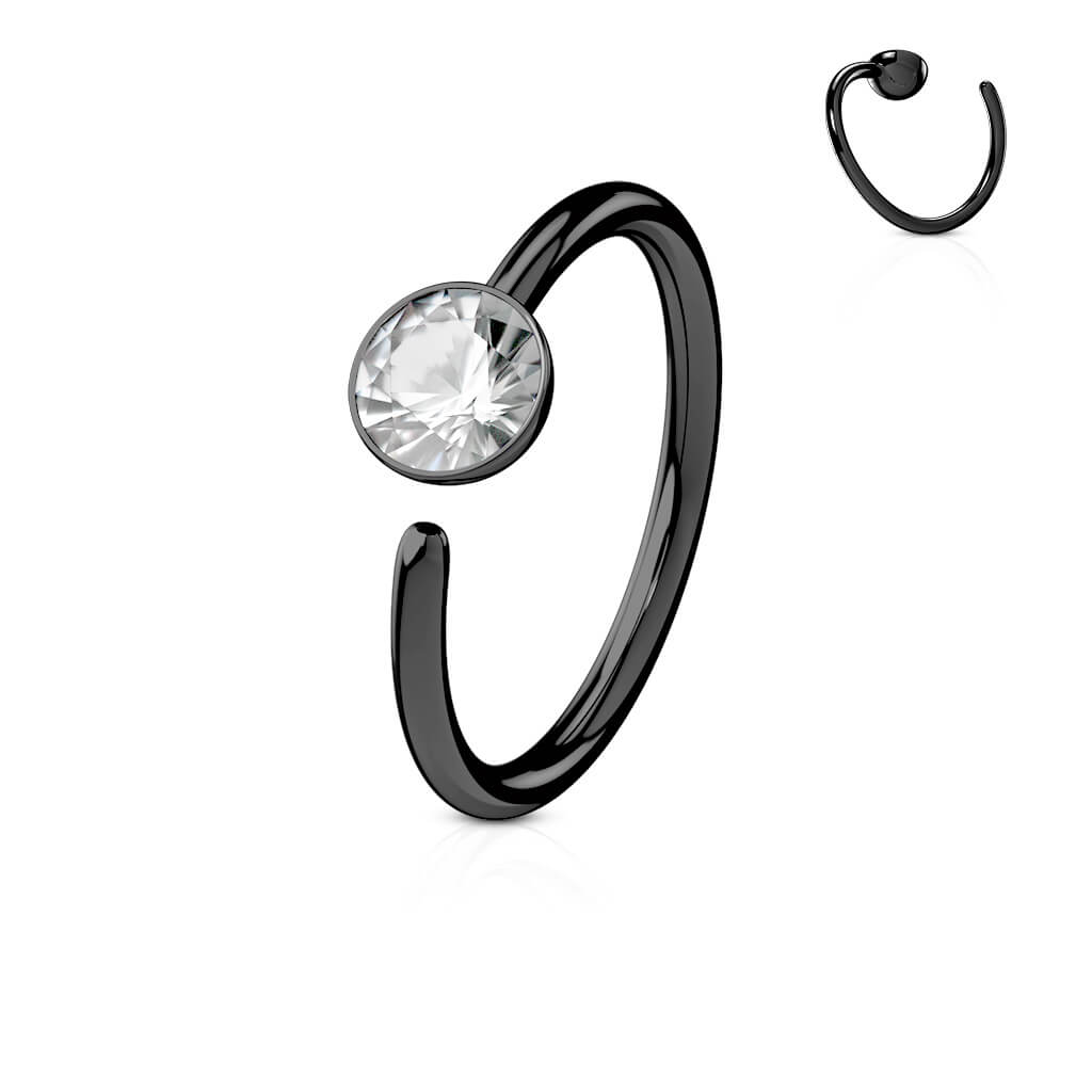 Anello Piercing Zircone  Pieghevole