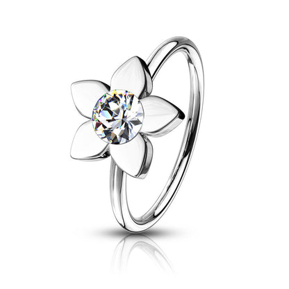 Anillo Circonita Flor Flexible