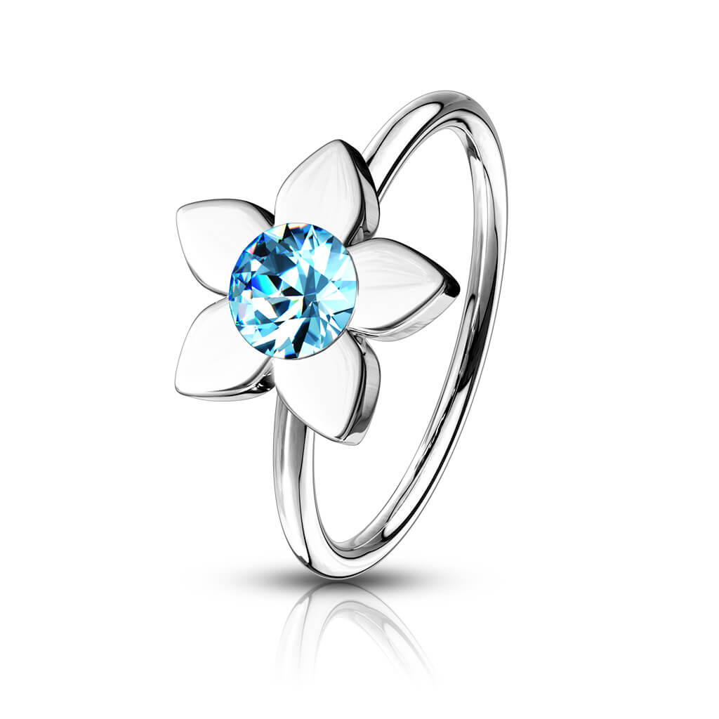 Anillo Circonita Flor Flexible