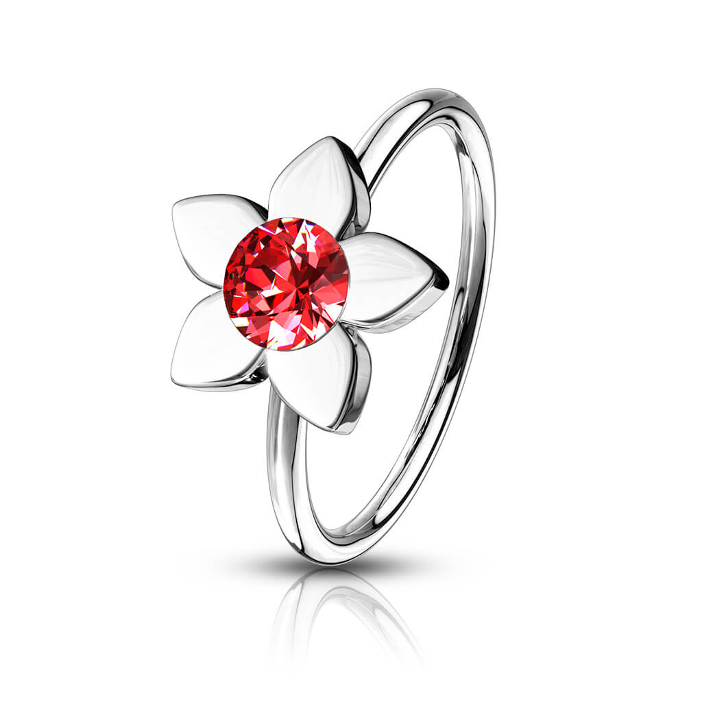 Anillo Circonita Flor Flexible