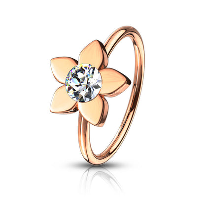 Anillo Circonita Flor Flexible