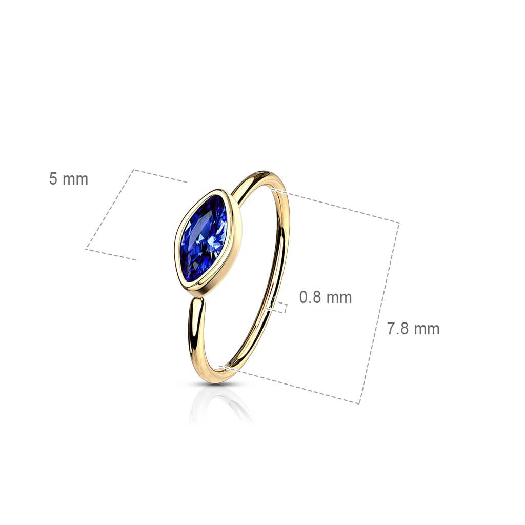 Anillo Circonita talla marquesa Flexible