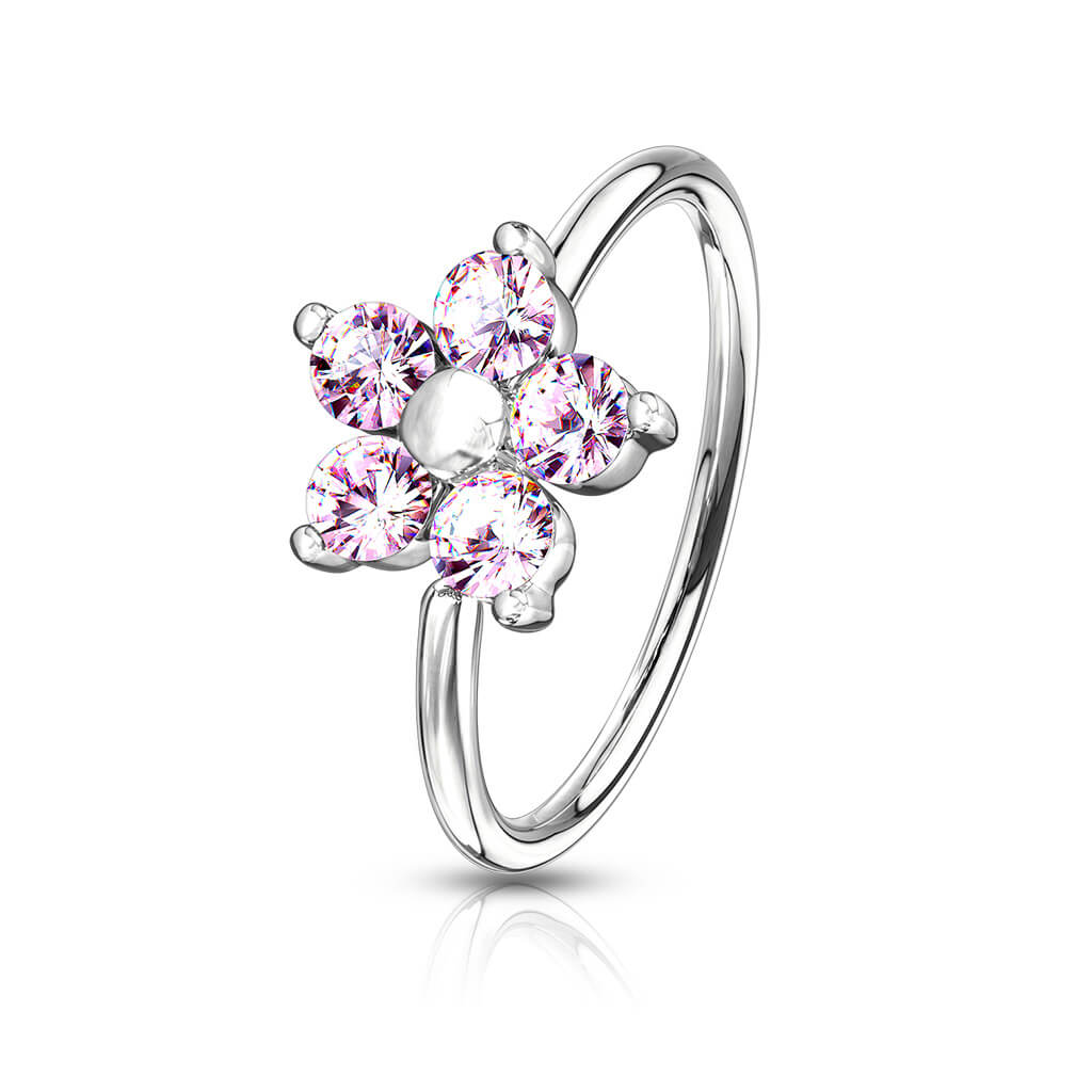 Ring Blume Zirkonia Biegbar