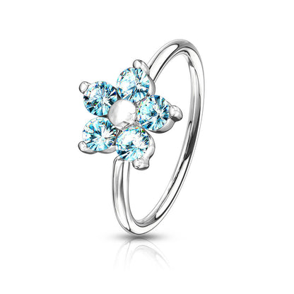 Ring Blume Zirkonia Biegbar