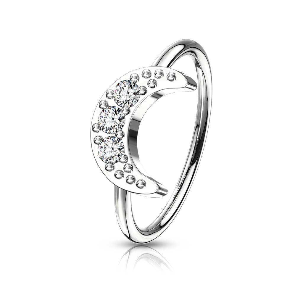 Ring Mond Zirkonia Biegbar