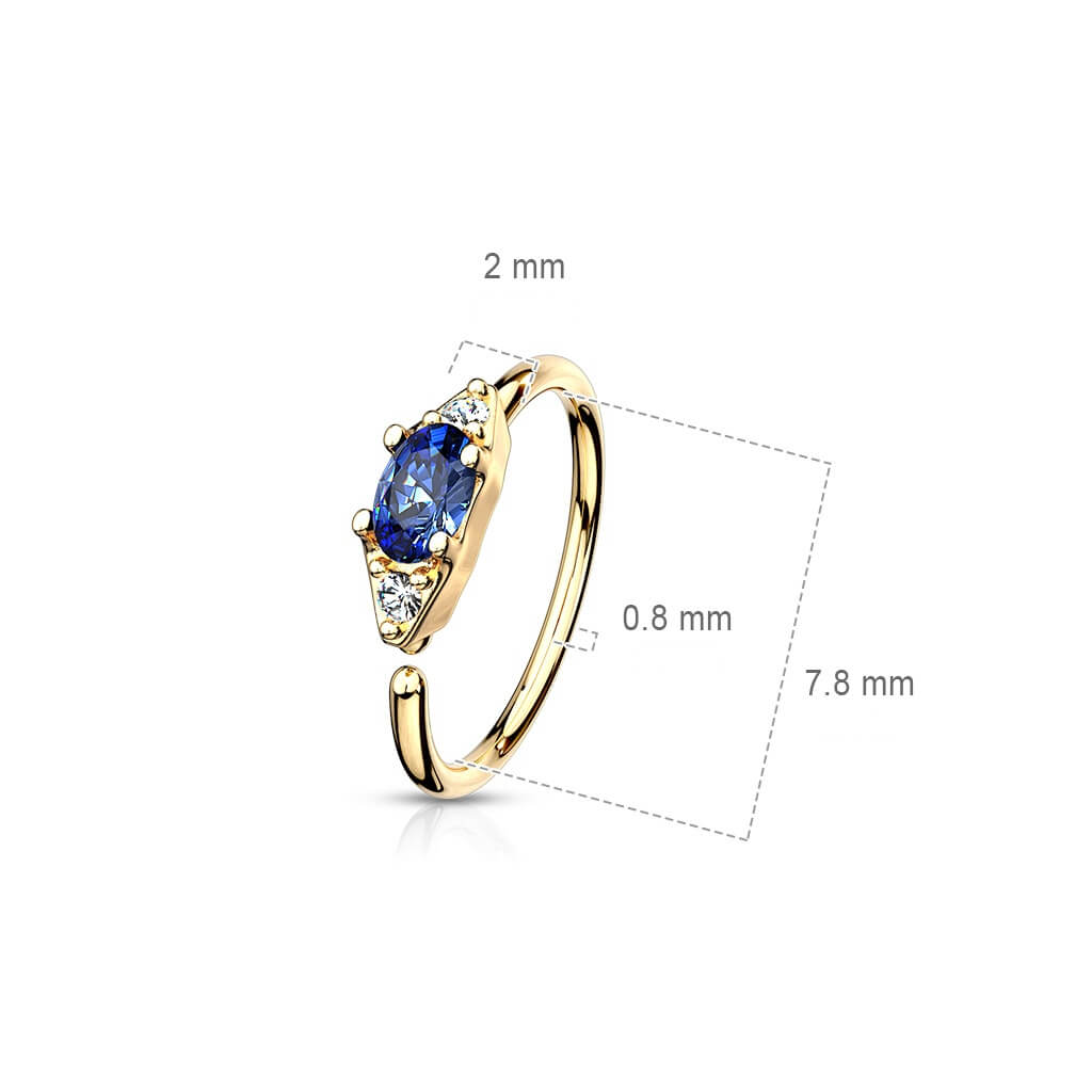 Ring Zirkonia Gold Biegbar