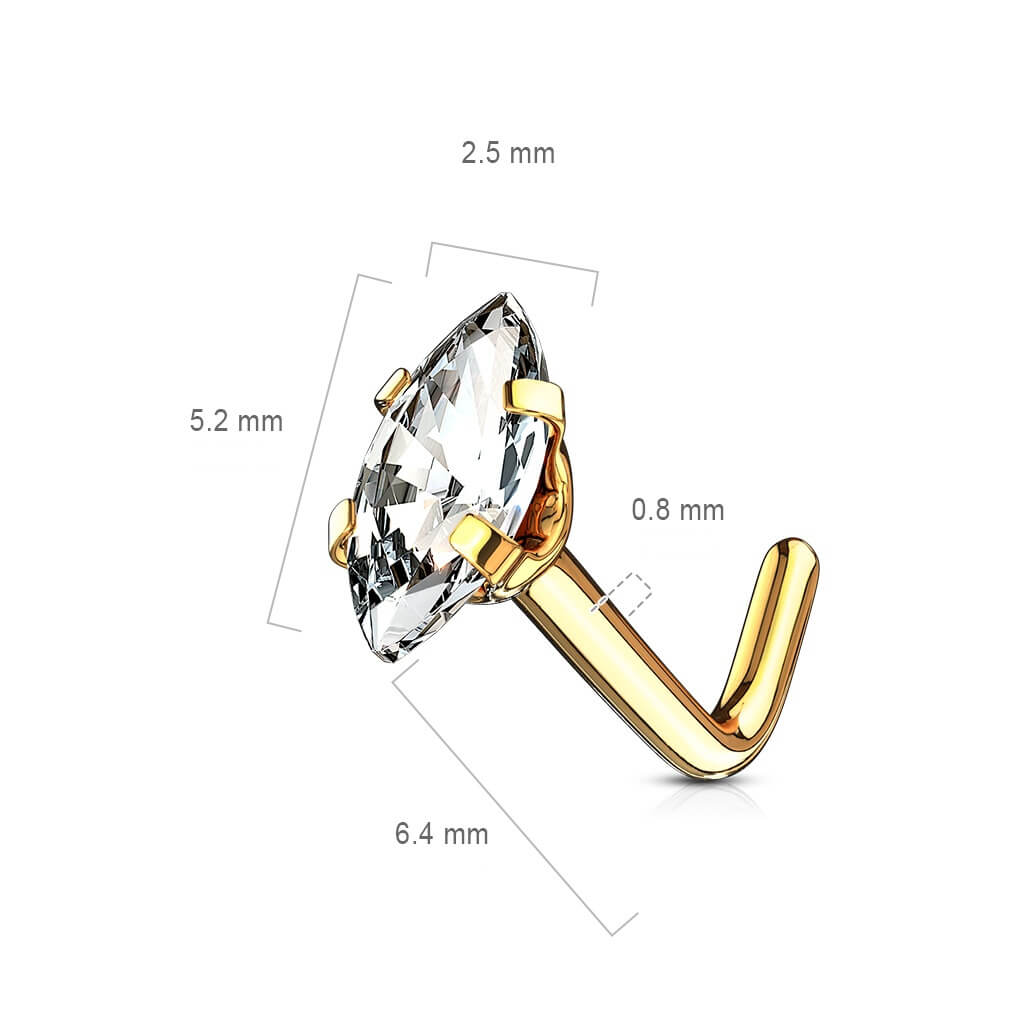 Nez En Forme de L Marquise Zircone