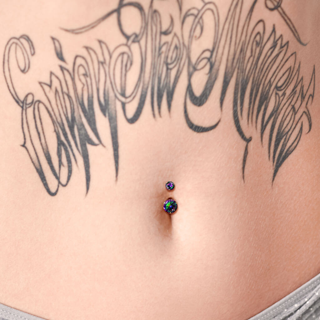 Piercing ombligo Circonita redonda Rosca interna