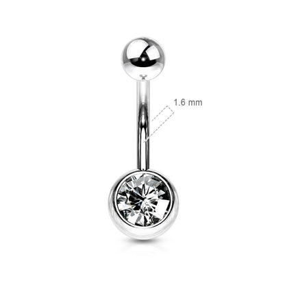 Belly Button Piercing Zirconia Ball