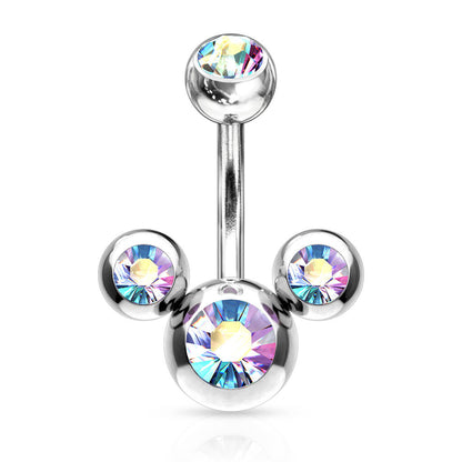 Bauchnabelpiercing 3 Zirkonia