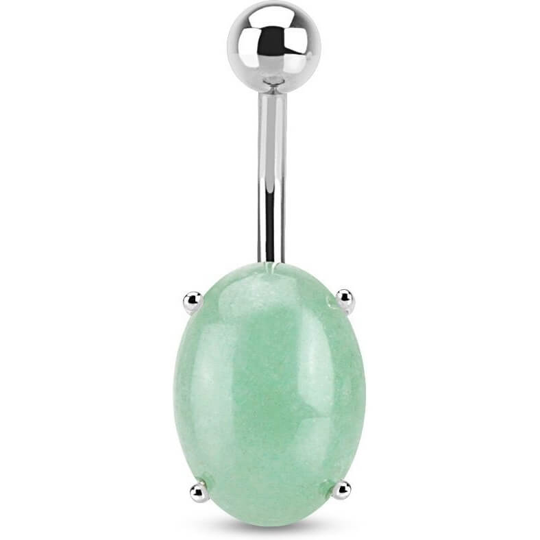 Piercing Nombril Pierre Semi-Précieuse Amazonite Ovale