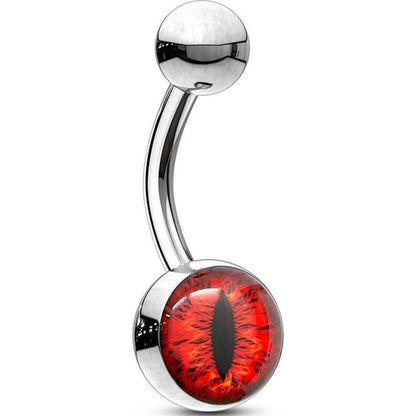 Piercing Nombril Oeil De Serpent Argent