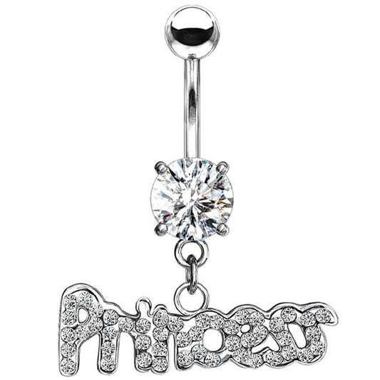 Piercing Nombril Pendentif Princesse Zircone