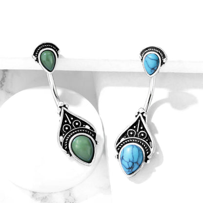 Piercing ombligo Vintage turquesa Piedra semipreciosa