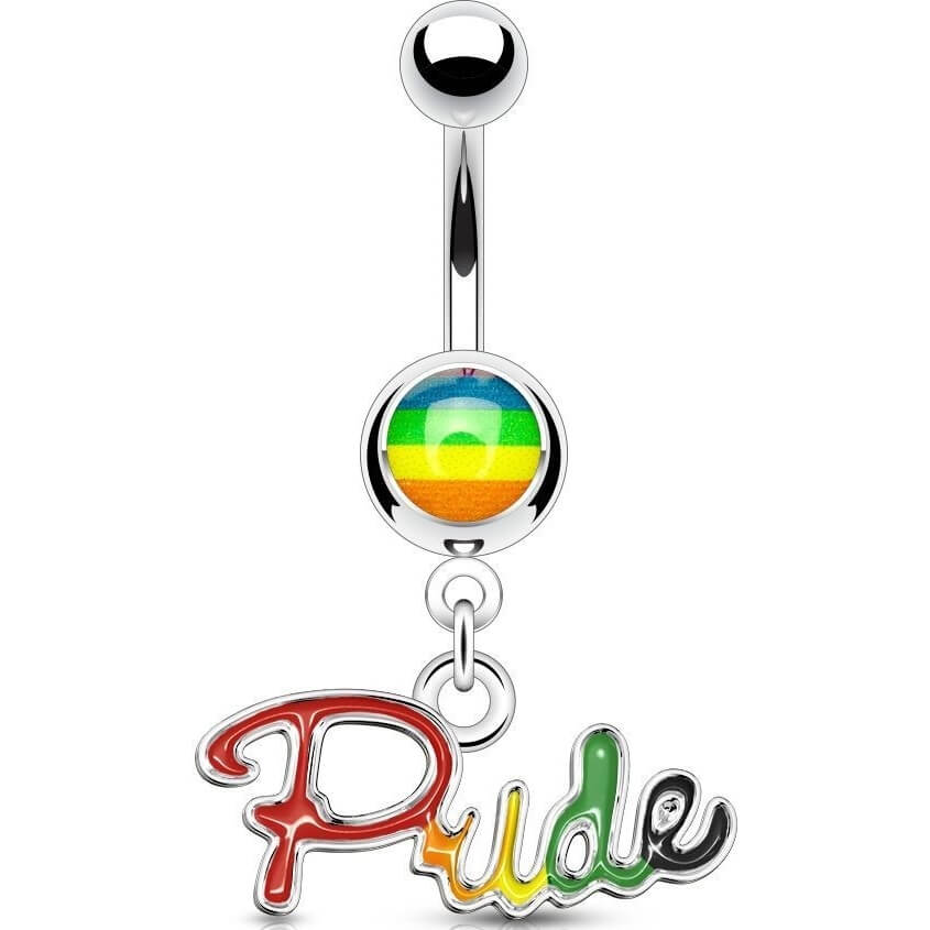 Piercing Nombril Pendentif PRIDE Arc-En-Ciel