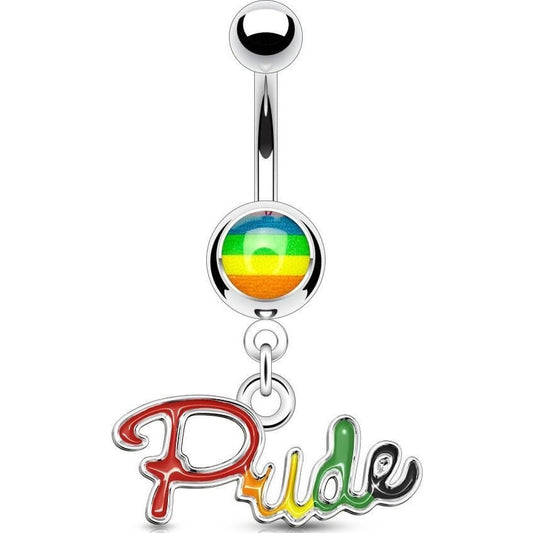 Piercing ombligo Arco Iris PRIDE colgante