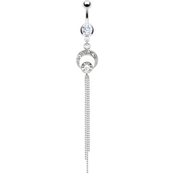 Belly Button Piercing Chains dangle Zirconia