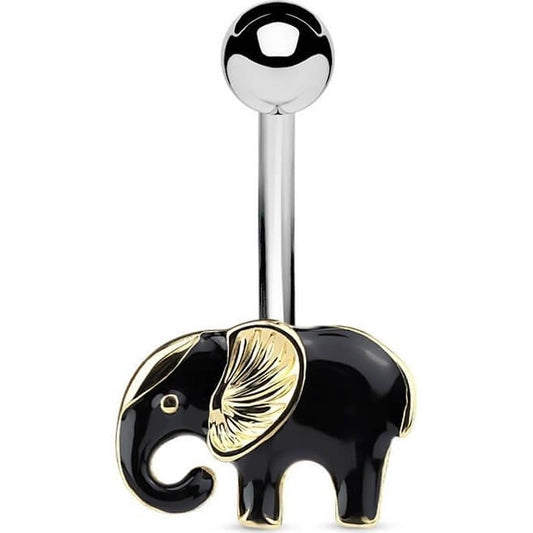 Bauchnabelpiercing Elefant Schwarz