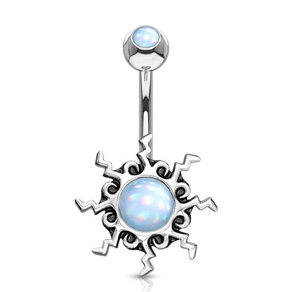 Piercing ombligo Sol Tribal Piedra luminosa