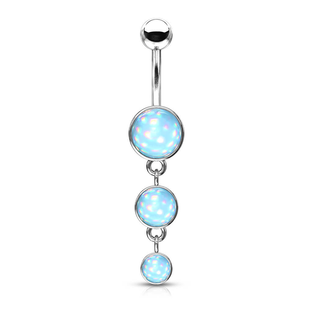 Belly Button Piercing 3 Illuminating synthetic Stone dangle