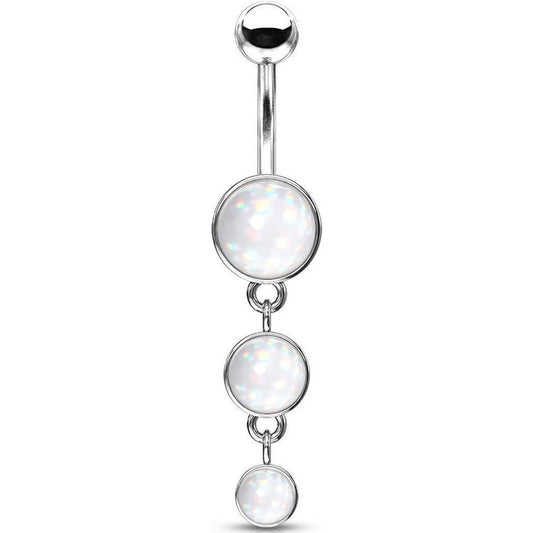 Belly Button Piercing 3 Illuminating synthetic Stone dangle