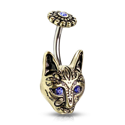 Belly Button Piercing Cat Zirconia