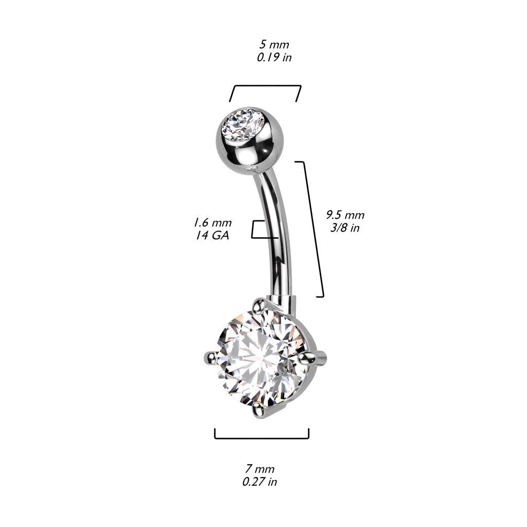 Bauchnabelpiercing Zirkonia