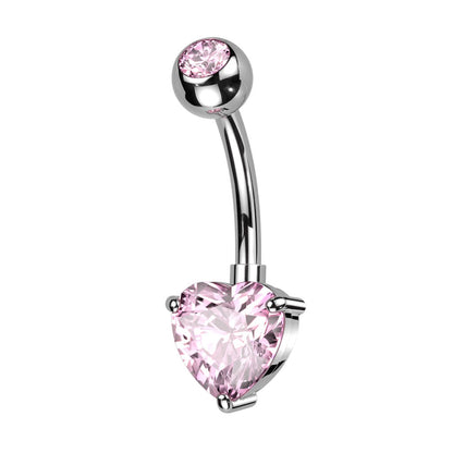 Piercing Ombelico Cuore di zircone