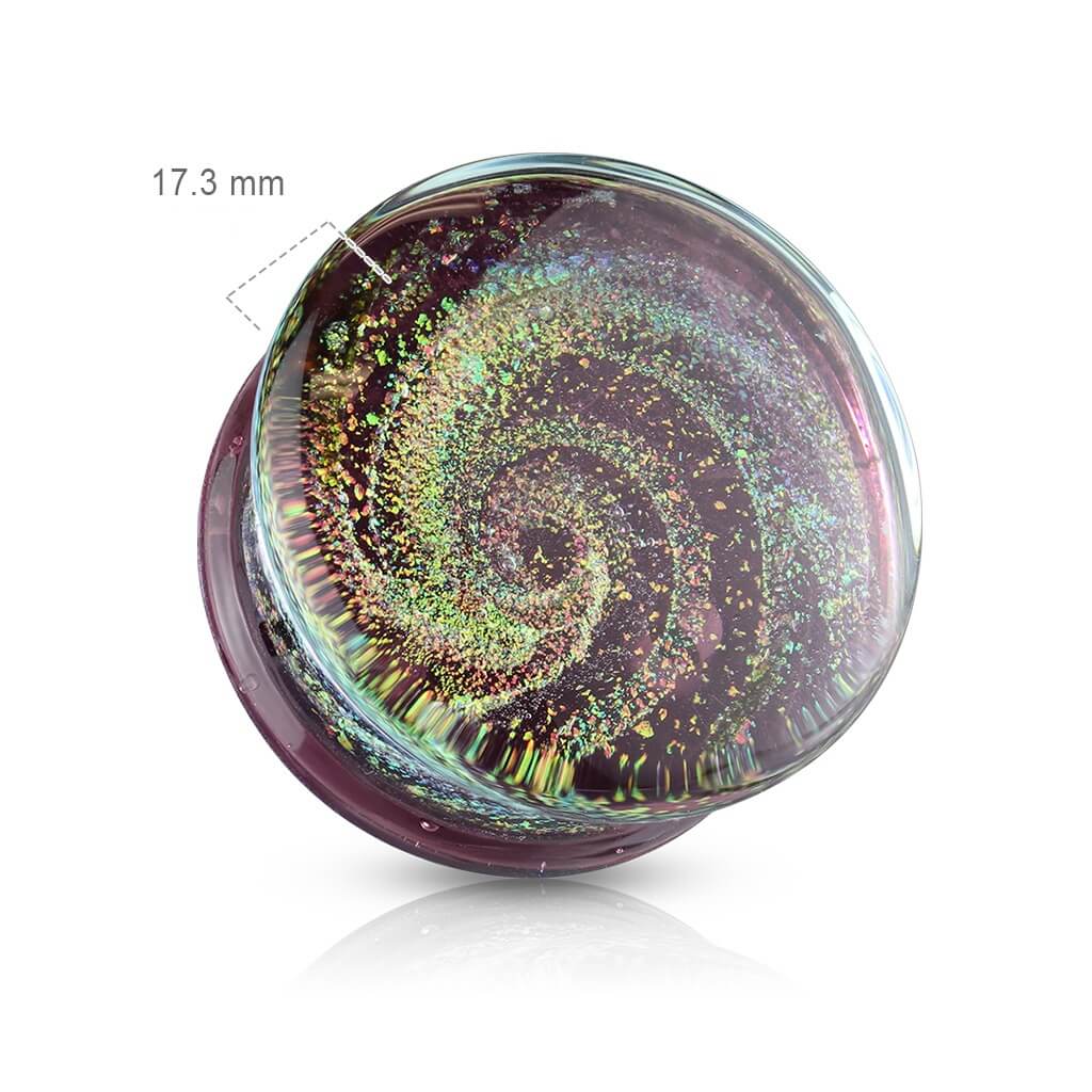 Glass Plug Galaxy Swirl Glass