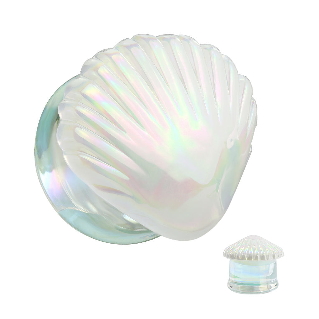 Cristal Plug Concha blanca