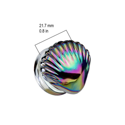 Verre Plug Coquille Arc-en-ciel