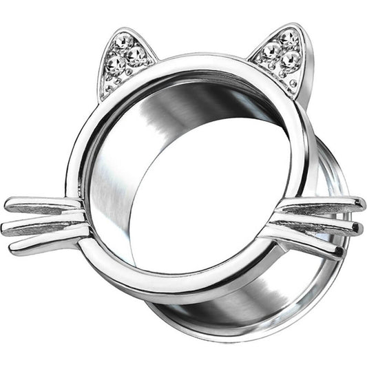 Écarteur Chat Zirconia Argent