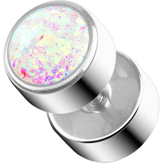 Fake Plug Opal Round Internally Threaded