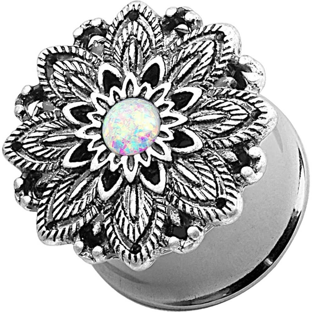 Plug Blume Opal Silber