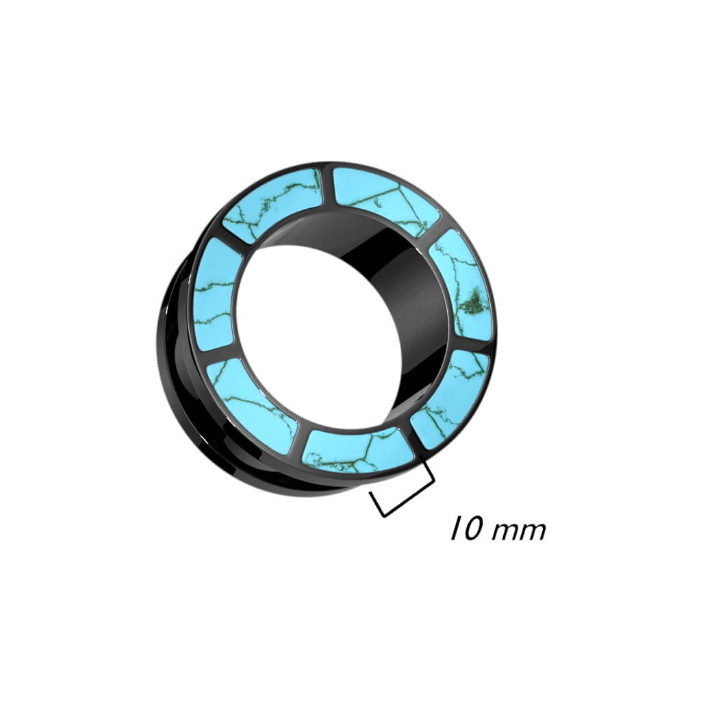 Túnel Turquesa y negro Rosca interna
