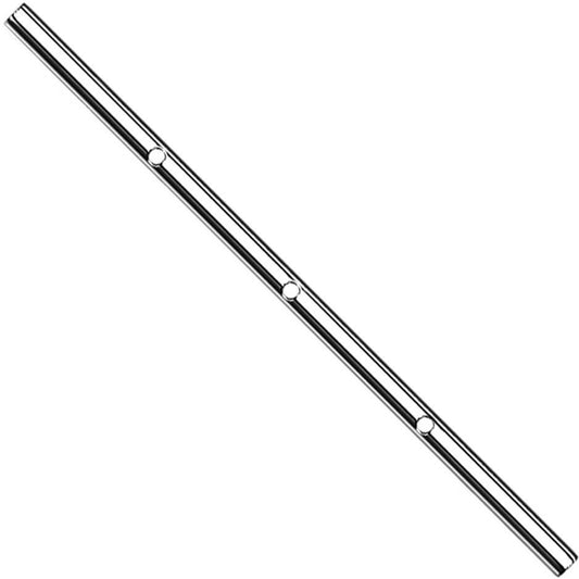 Titanium barbell pin with 3 holes Internally Threaded