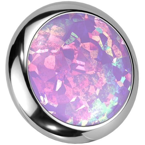 Titanium top round flat opal bezel setting Internally Threaded