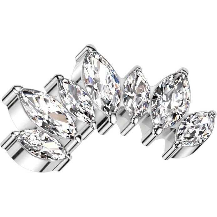 Titanium top marquise cut zirconias Internally Threaded