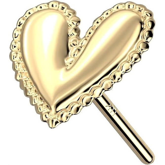 Oro 14 kt Superiore a Cuore  Push-In