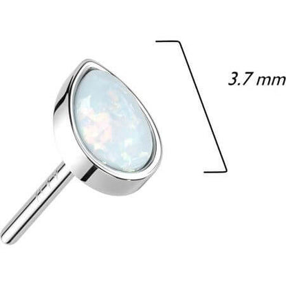 14 Karat Gold Tropfen Opal Push-In