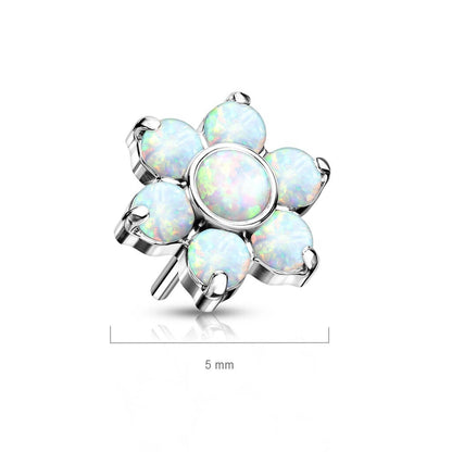 Titan Top Blume Opal Silber Push-In