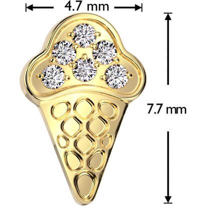 Titanium ice cream cone zirconia Push-In