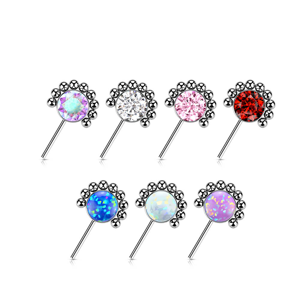 Titanium top zirconia or opal with beaded balls Push-In