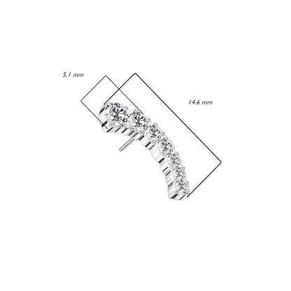 Titanium Top Arc Shape Zirconia Push-In