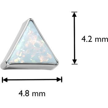 Titanium top triangle bezel setting opal Push-In