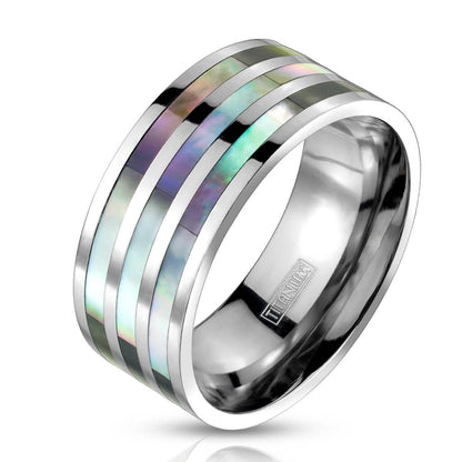 Titanium Triple Abalone Silver