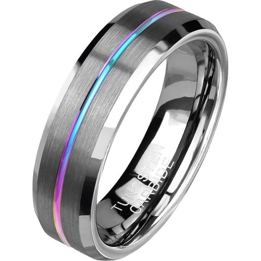 Silver Brushed Rainbow Line