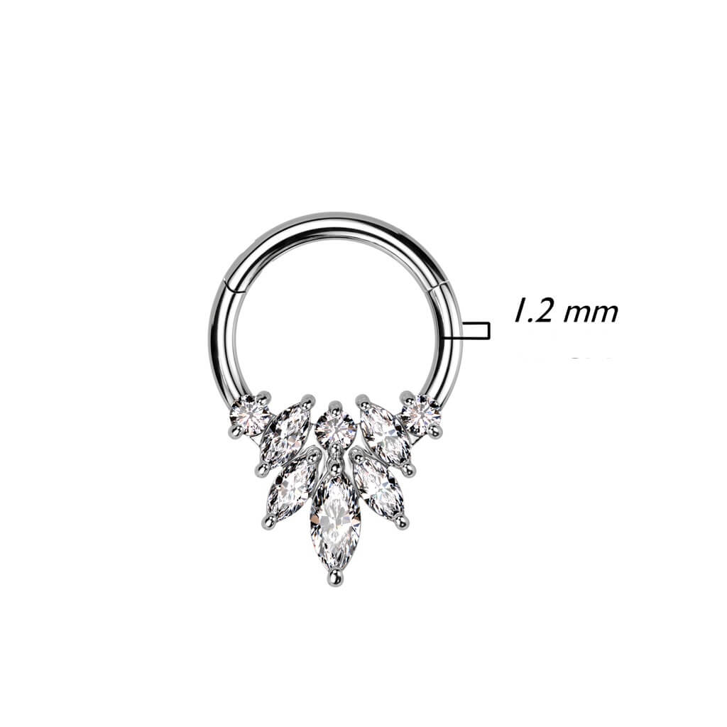 Ring Blumen Zirkonia Clicker