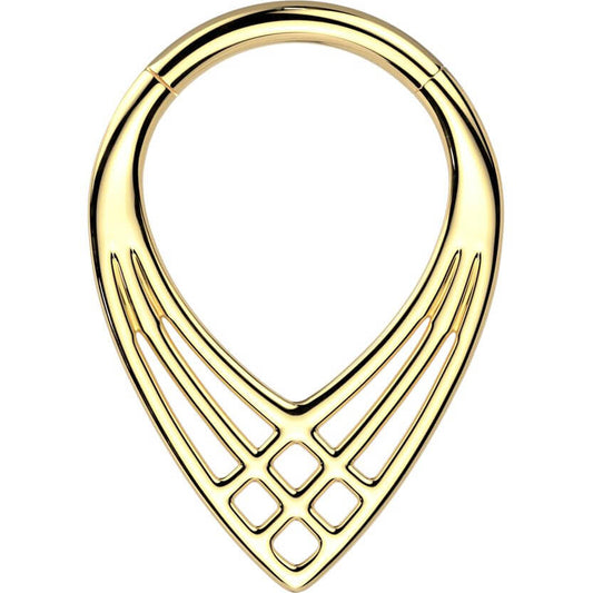 Titanio Anillo Chevron Clicker