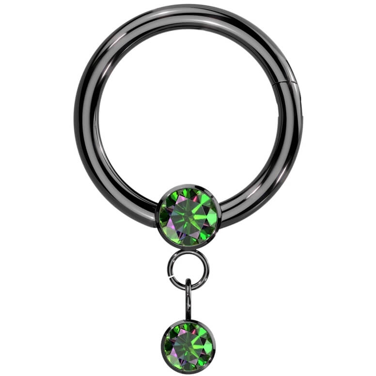 Titanium Ring dangle zirconia Clicker